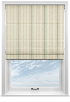Trellis Prints, Noble Stripe Bud Green - Roman Blind